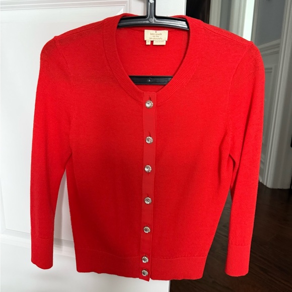 Kate Spade Red Wool/Cashmere Cardigan - Picture 1 of 3